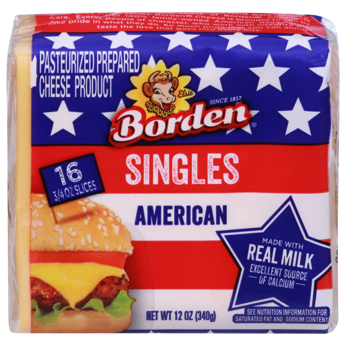 slide 1 of 9, Borden Singles, American, 16 ct