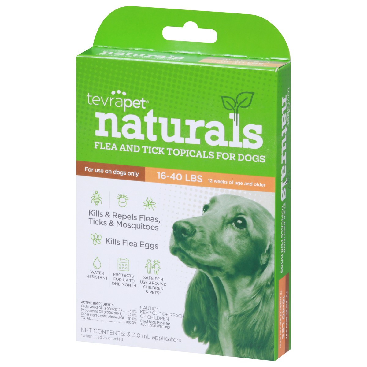 slide 2 of 4, Tevrapet Flea Tick Dog 16 40Lb, 3 ct