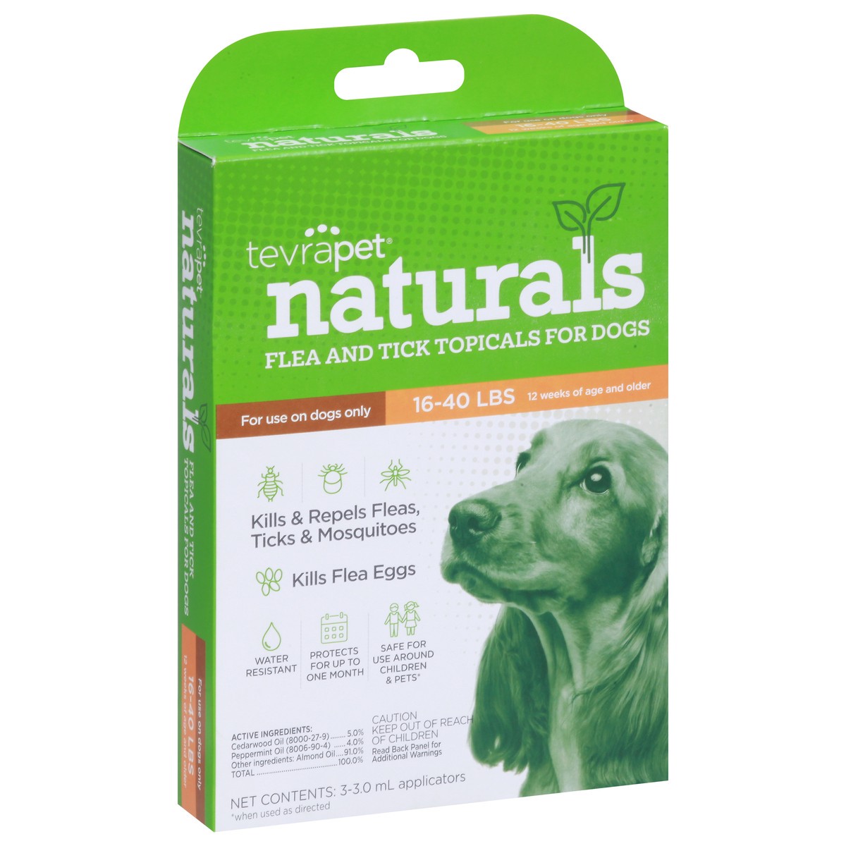 slide 4 of 4, Tevrapet Flea Tick Dog 16 40Lb, 3 ct