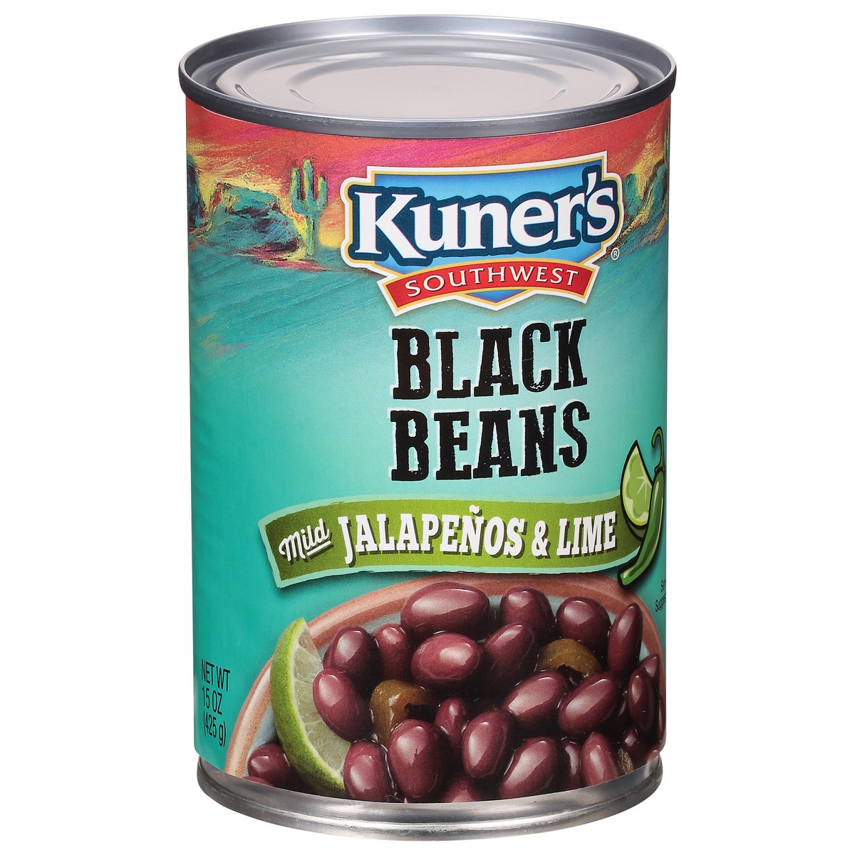 slide 2 of 9, Kuner's Southwest Black Beans with Mild Jalapenos & Lime, 15 oz