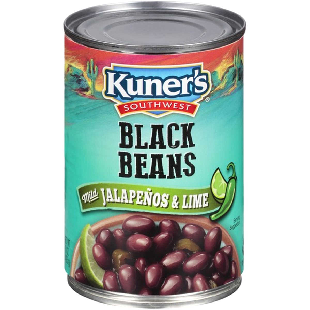 slide 1 of 1, Kuner's Southwest Black Beans with Mild Jalapenos & Lime, 15 oz