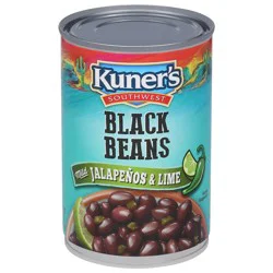 Kuner's Southwest Mild Jalapenos & Lime Black Beans 15 oz