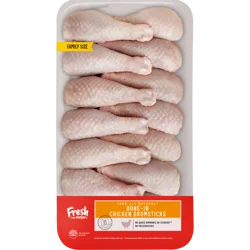 FRESH FROM MEIJER Meijer All Natural Bone-In Chicken Drumsticks, Family Pack