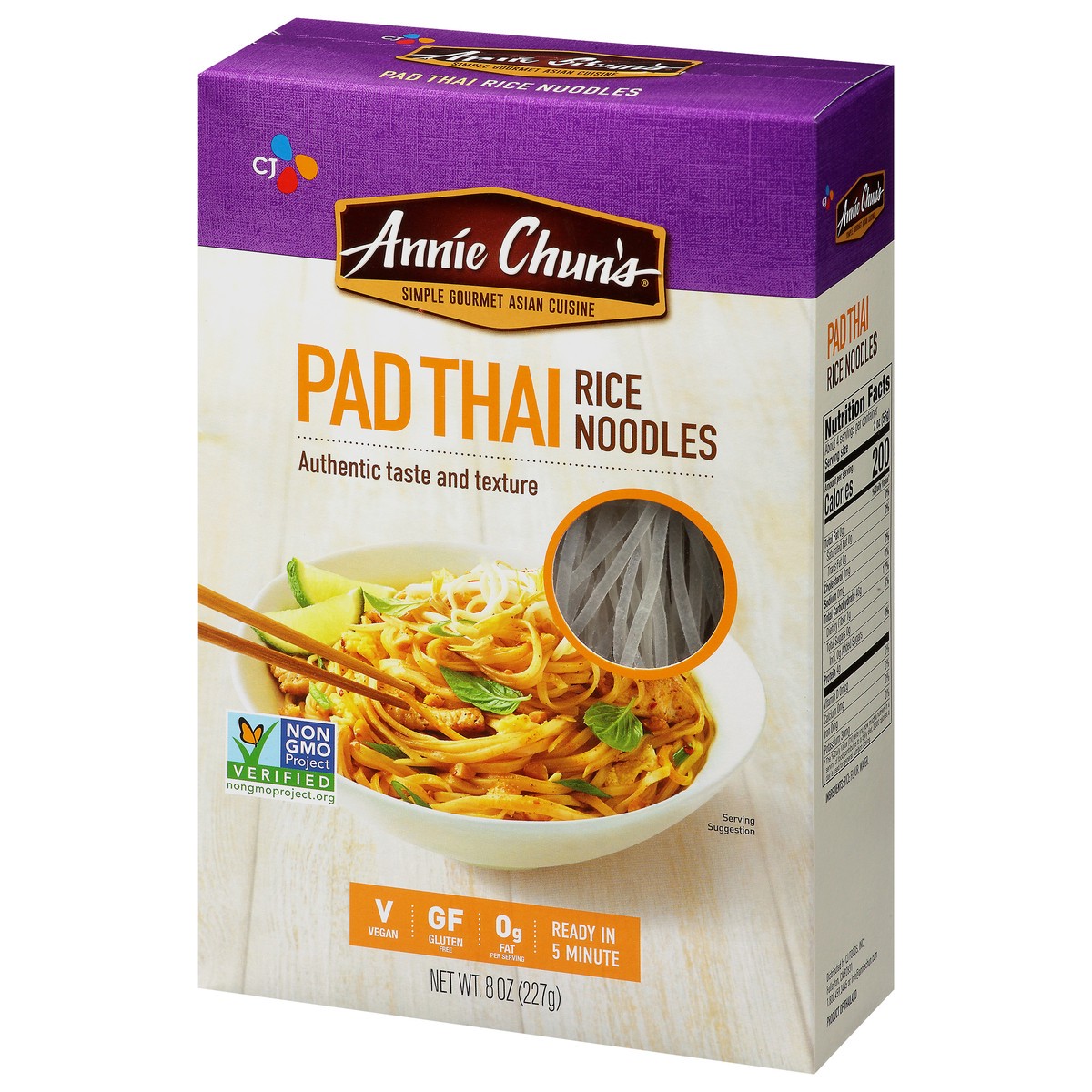 slide 2 of 14, ANNIE CHUN'S Pad Thai Rice Noodles 8OZ 6CT, 0.5 lb