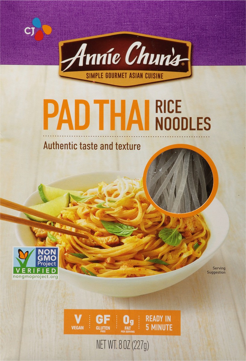 slide 12 of 14, ANNIE CHUN'S Pad Thai Rice Noodles 8OZ 6CT, 0.5 lb