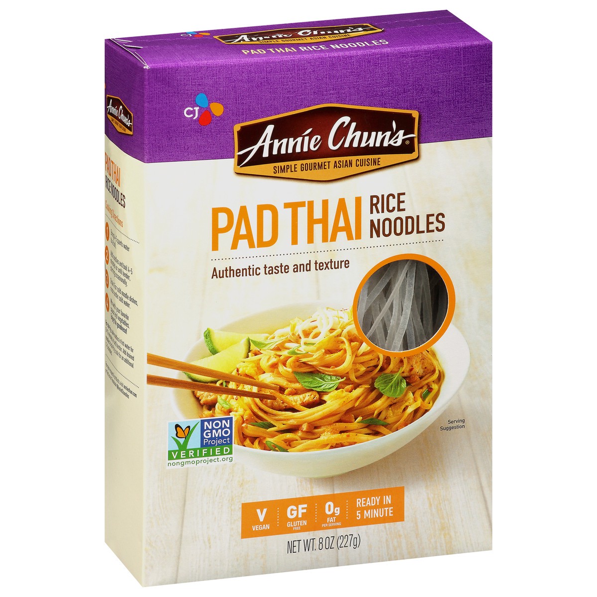 slide 5 of 14, ANNIE CHUN'S Pad Thai Rice Noodles 8OZ 6CT, 0.5 lb