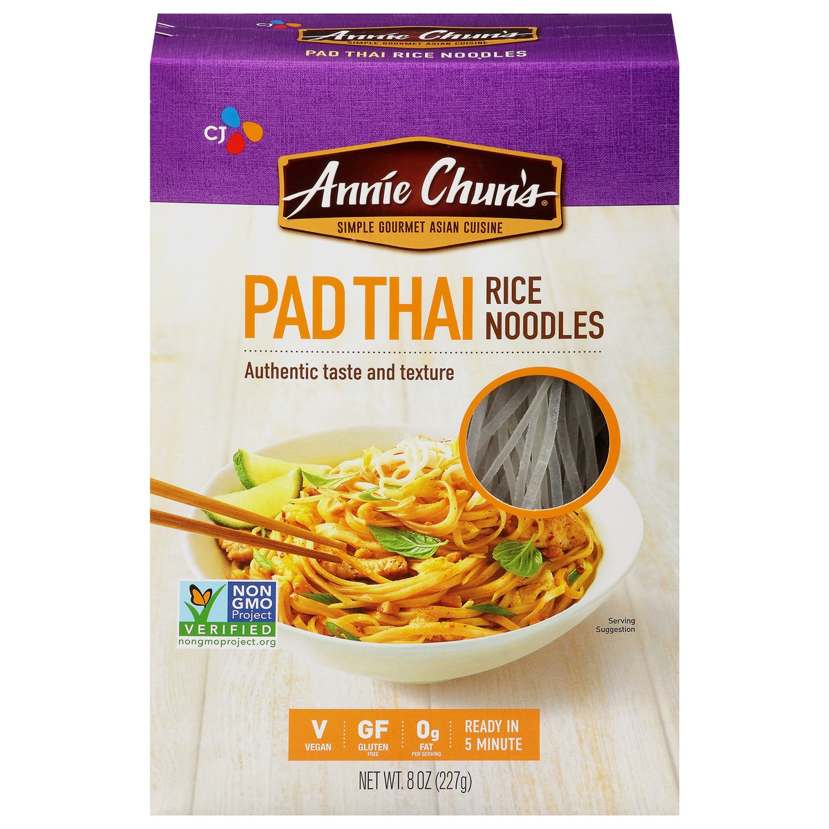 slide 1 of 14, ANNIE CHUN'S Pad Thai Rice Noodles 8OZ 6CT, 0.5 lb