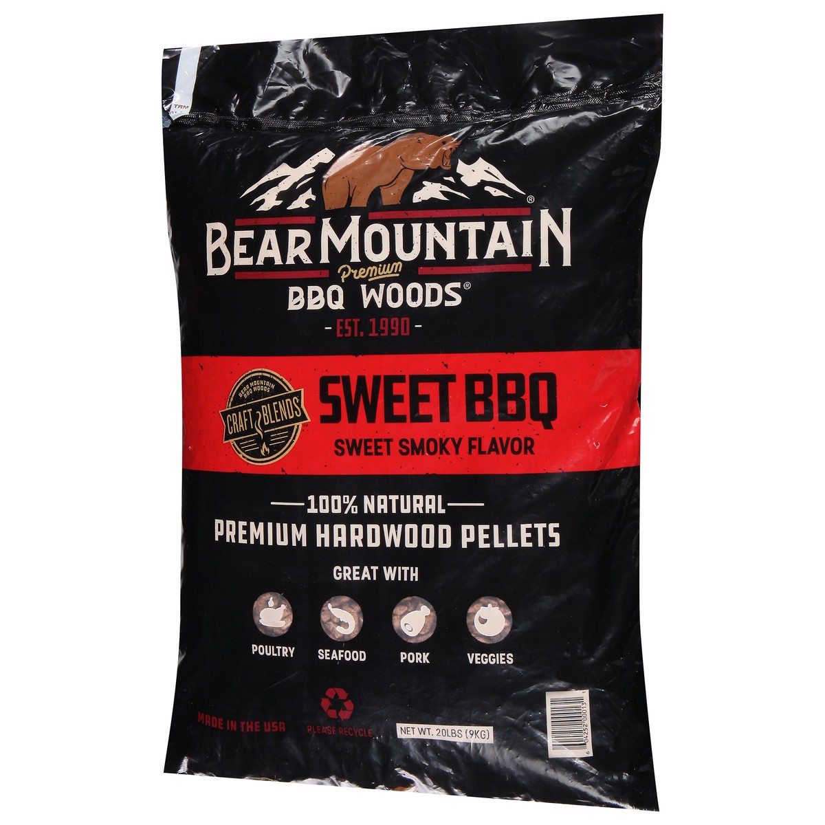 slide 8 of 9, Bear Mountain Hardwood Pellets Premium Sweet BBQ, 20 lb