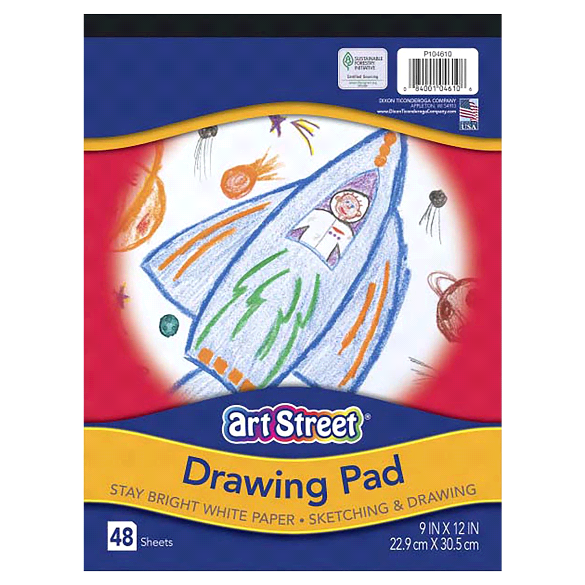 slide 1 of 1, Pacon Drawing Pad, 48 ct; 9 in x 12 in