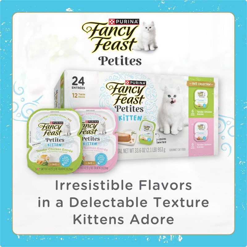 slide 2 of 3, Fancy Feast Chicken and Salmon Flavor Wet Cat Food - 2.1lbs, 2.1 lb