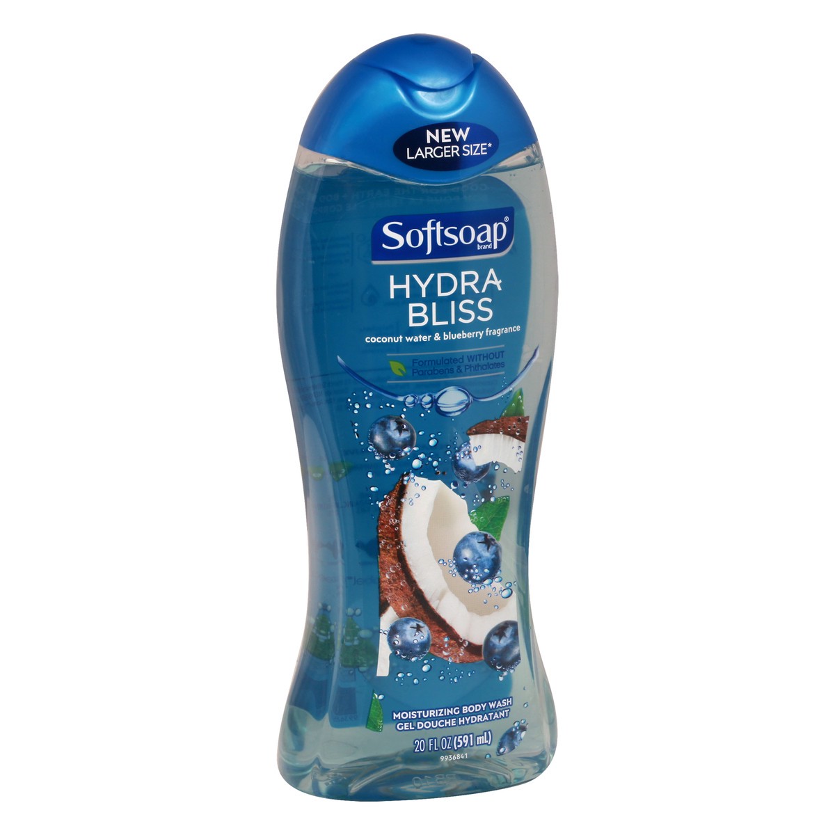 slide 3 of 12, Softsoap Hydra Bliss Moisturizing Coconut water & blueberry fragrance Body Wash 20 oz, 20 oz