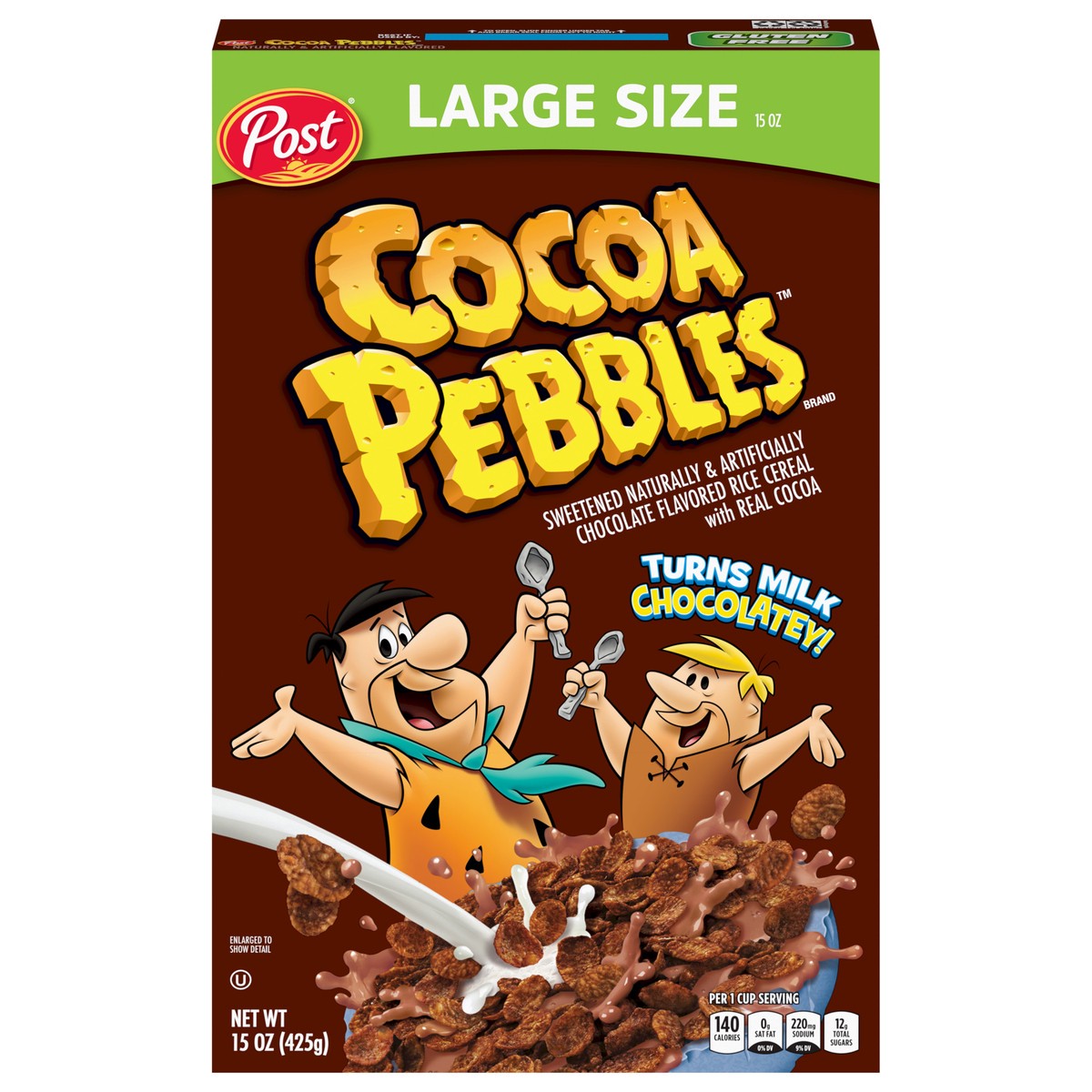 slide 1 of 9, Post Cocoa PEBBLES Cereal, 15 OZ Box, 15 oz