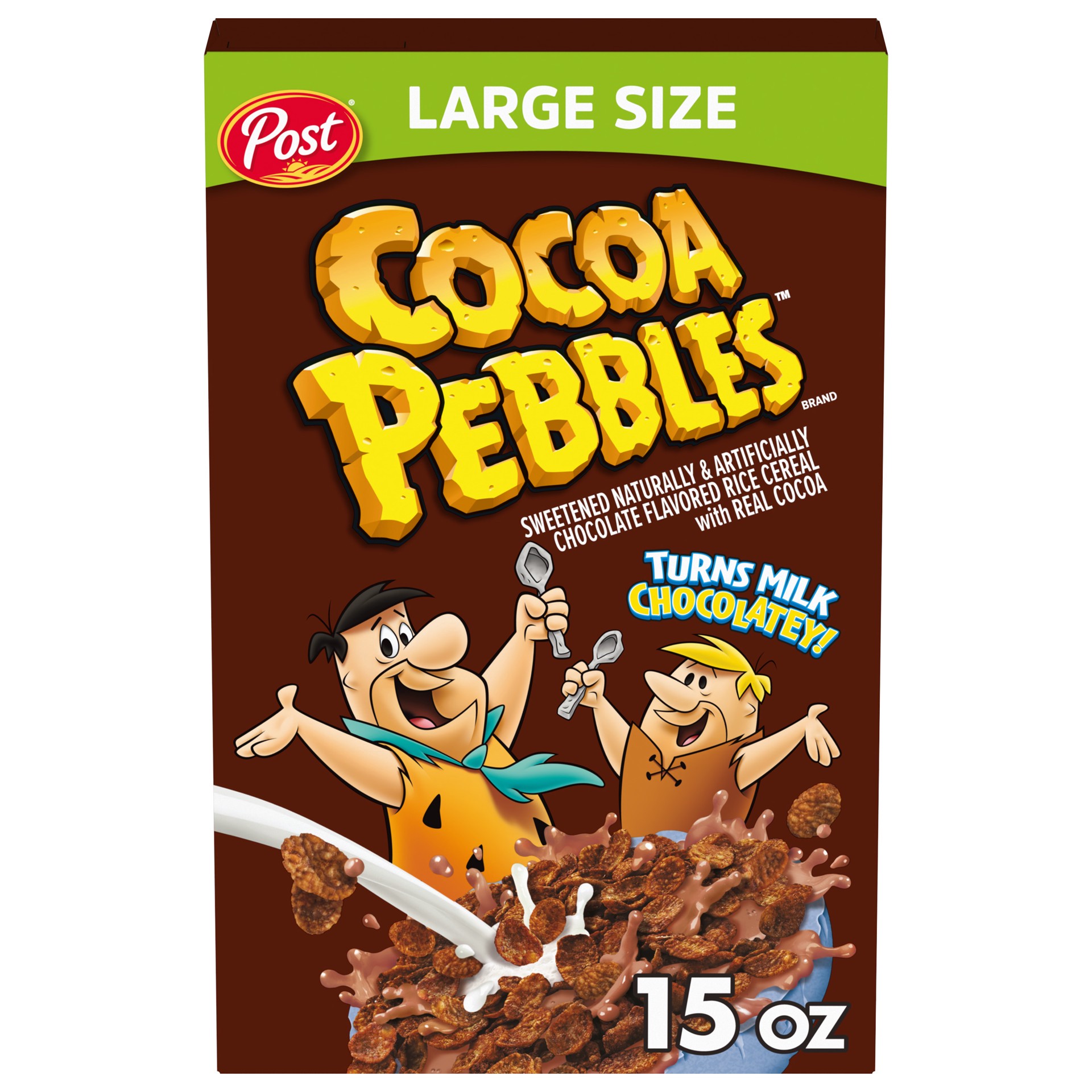 slide 1 of 9, Post Cocoa PEBBLES Cereal, 15 OZ Box, 15 oz