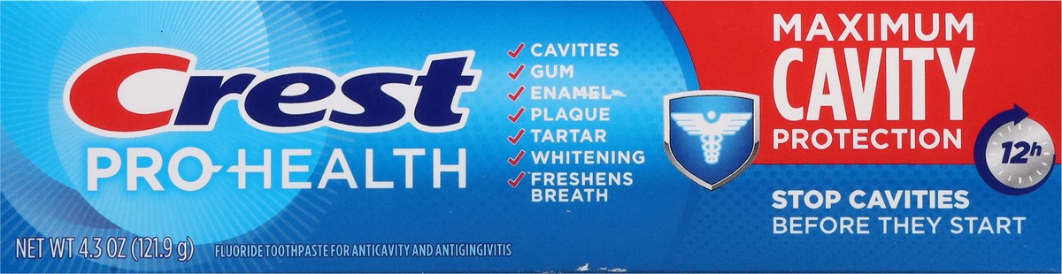 slide 9 of 13, Crest Pro-Health Maximum Cavity Protection Toothpaste 4.3oz, 4.3 oz