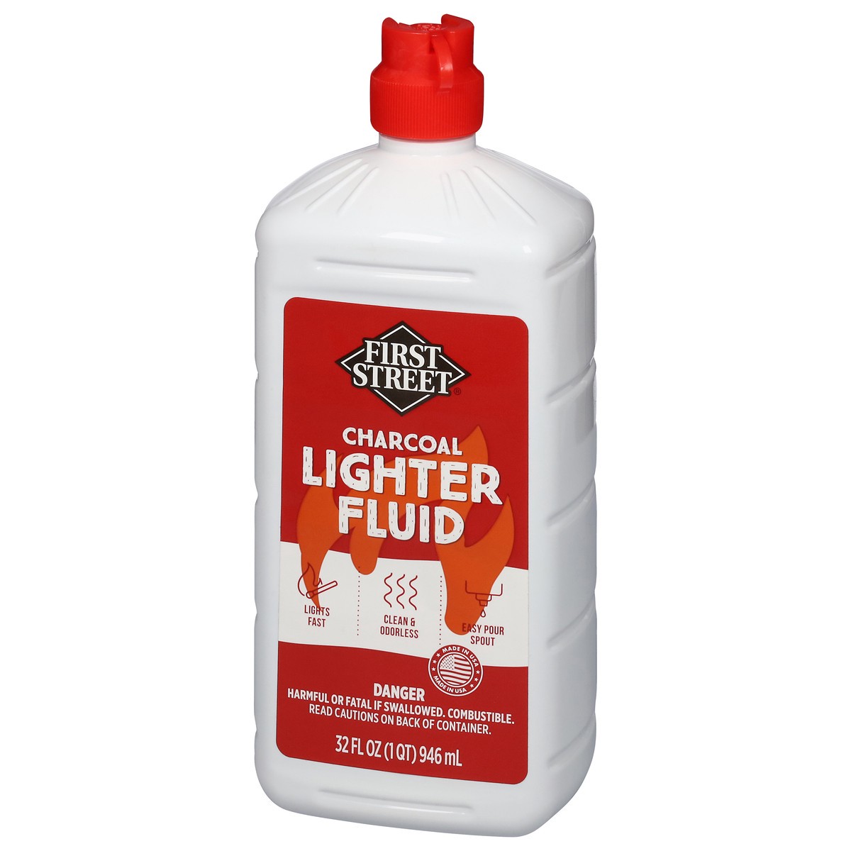 slide 8 of 11, First Street Charcoal Lighter Fluid, 32 oz