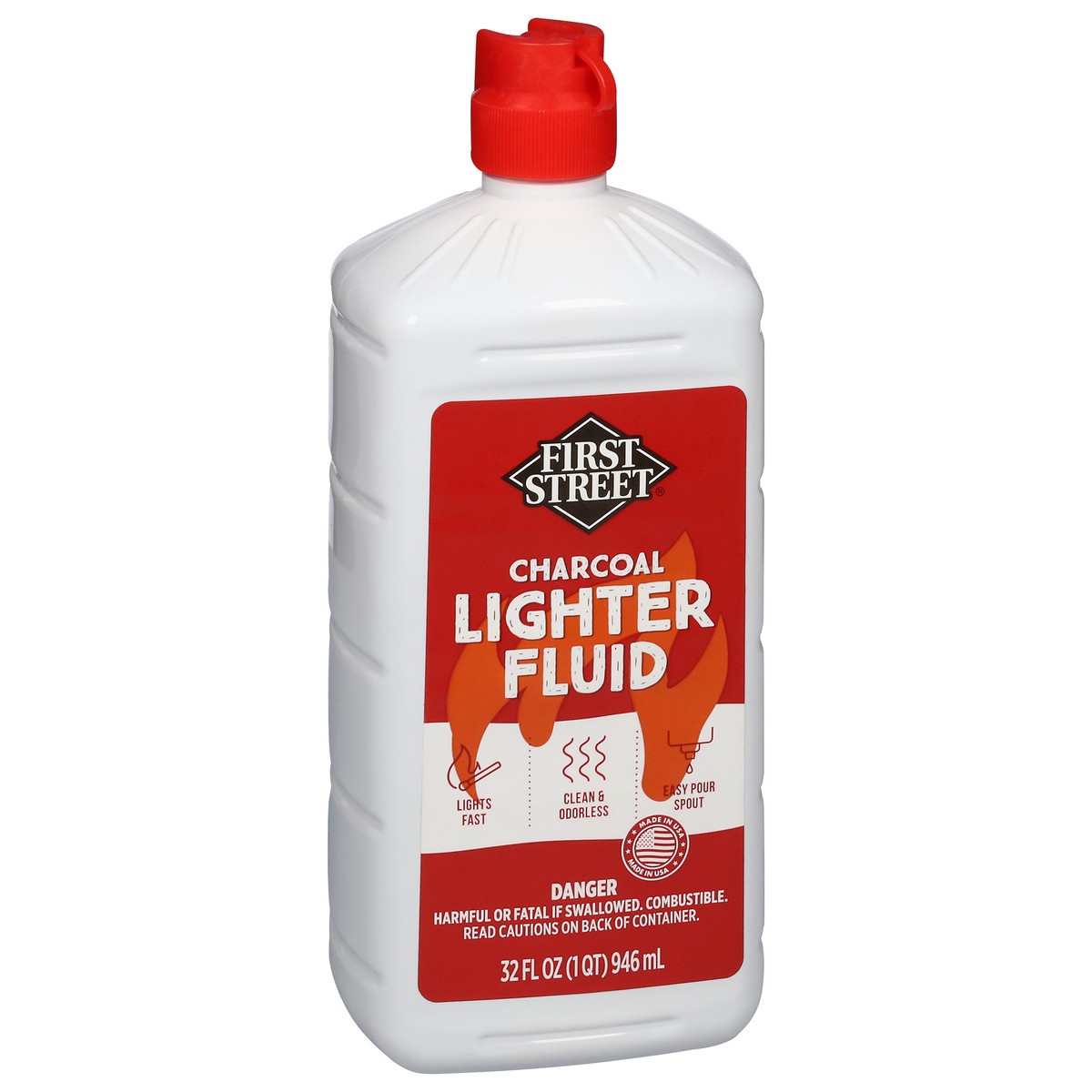 slide 5 of 11, First Street Charcoal Lighter Fluid, 32 oz