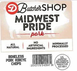 DIERBERGS BUTCHER SHOP MP BONELESS PORK RIBEYE CHOP