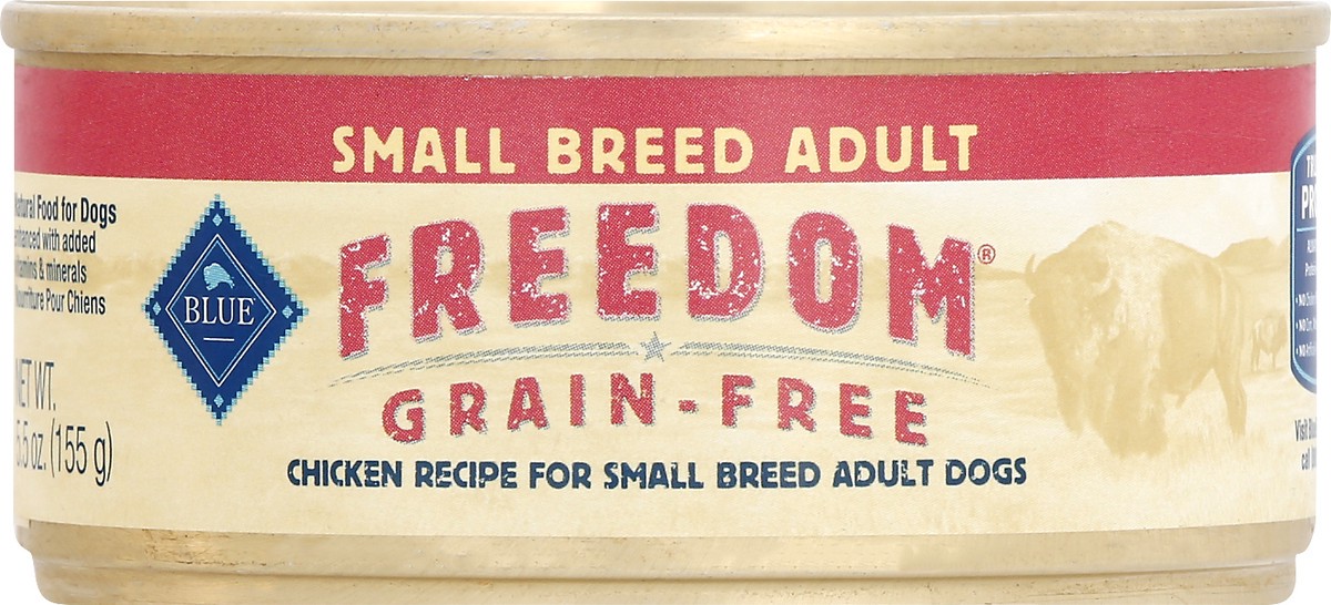 slide 1 of 9, Blue Buffalo Blue Freedom Grain-Free Small Breed Adult Chicken Recipe Food for Dogs 5.5 oz, 5.5 oz