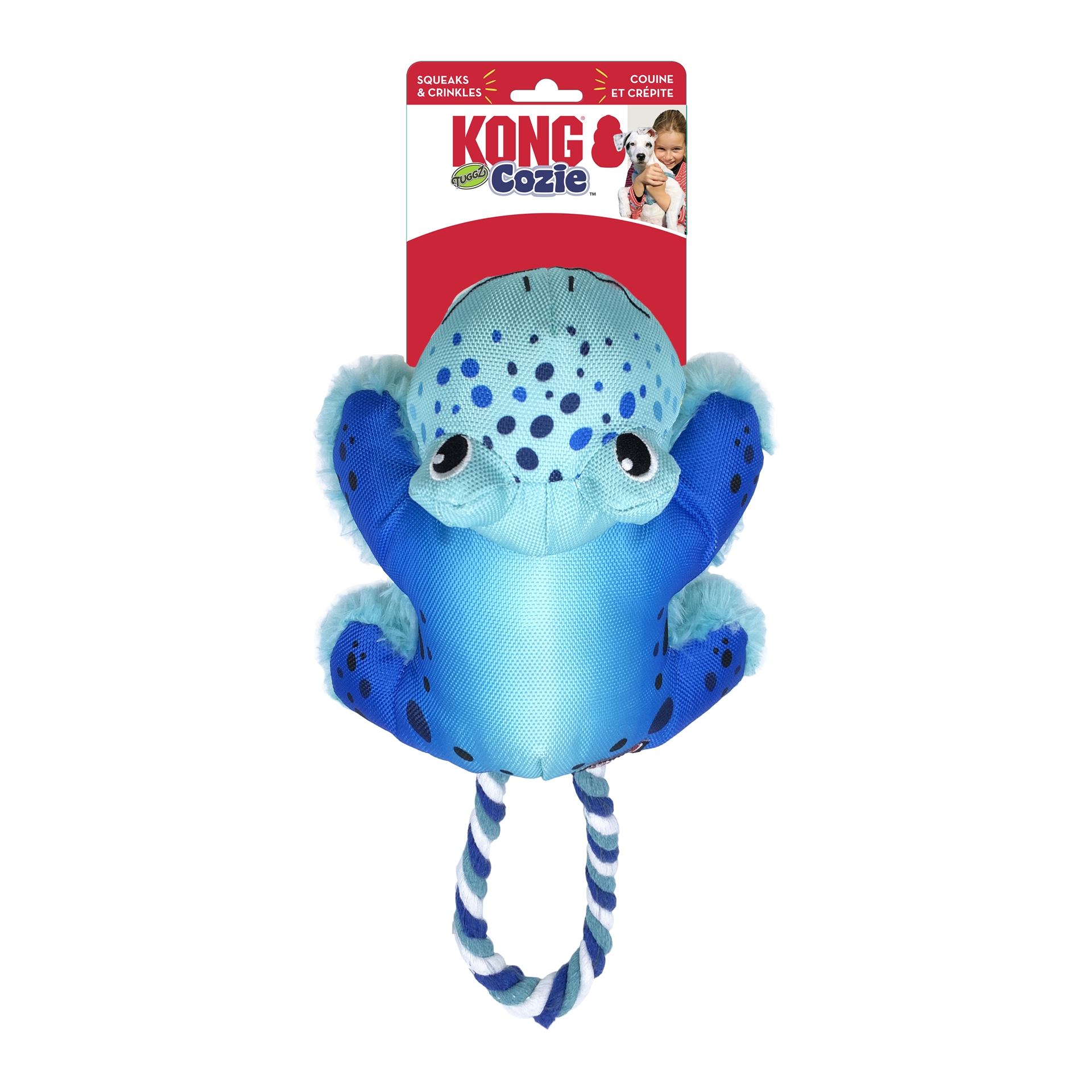 slide 4 of 4, KONG Cozie™ Tuggz Frog Md/Lg, 1 ct