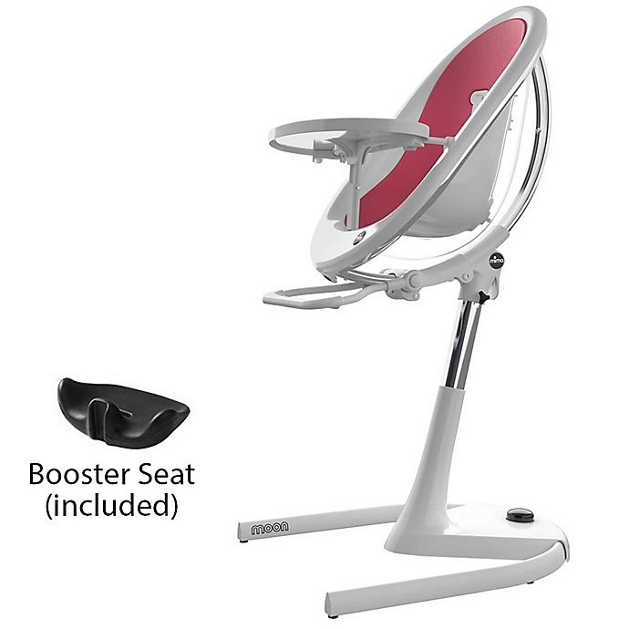 slide 1 of 3, MIMA Moon High Chair - White/Fuchsia, 2 gram