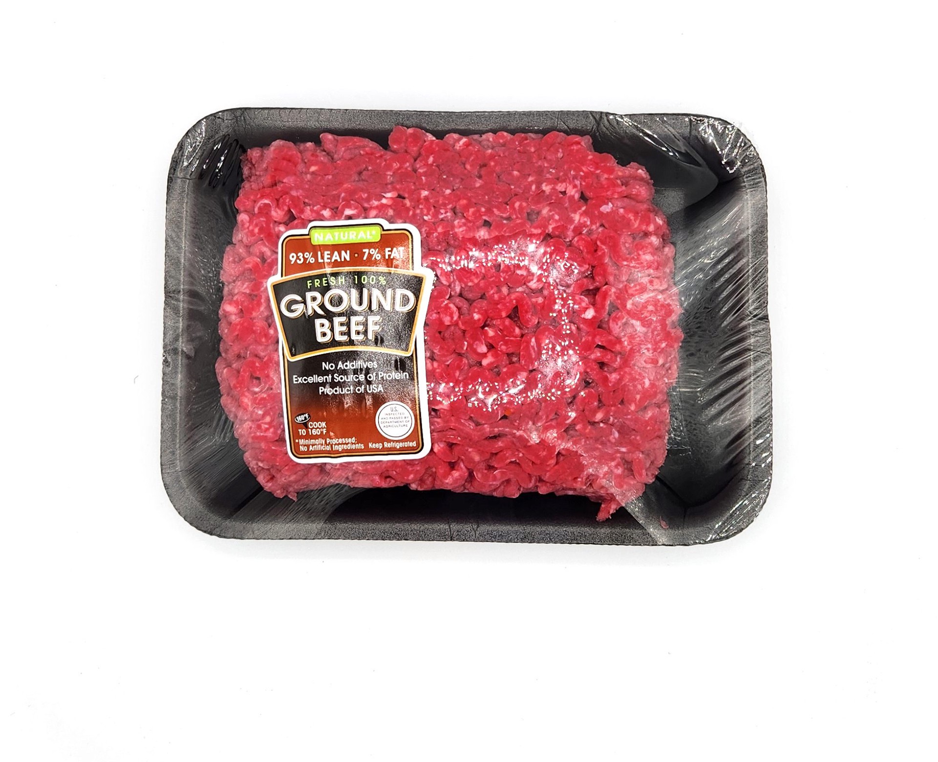 slide 1 of 1, 93% Ground Beef Small Pk, lb