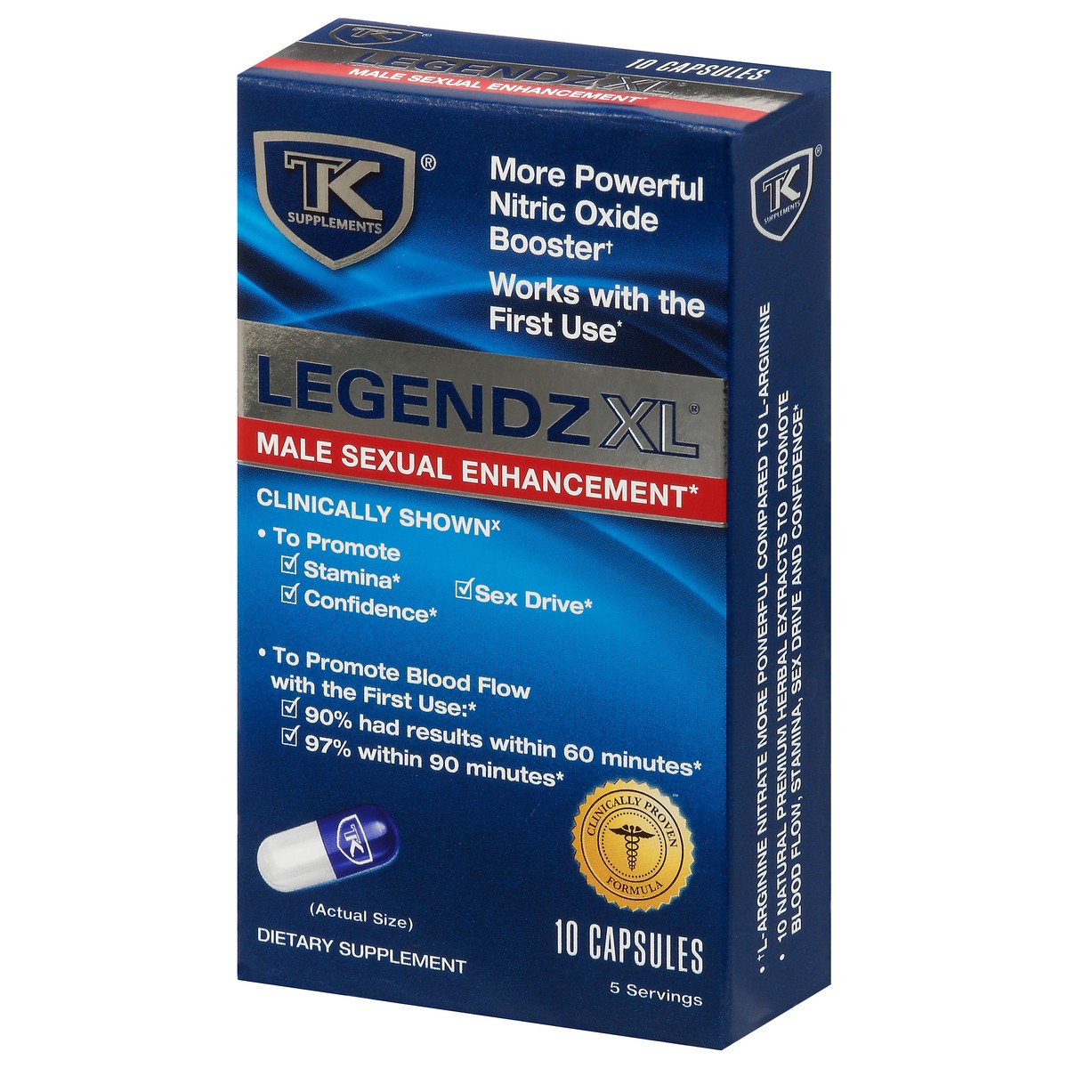 slide 11 of 14, TK Supplements Legendz XL Male Sexual Enhancement 10 Capsules, 10 ct