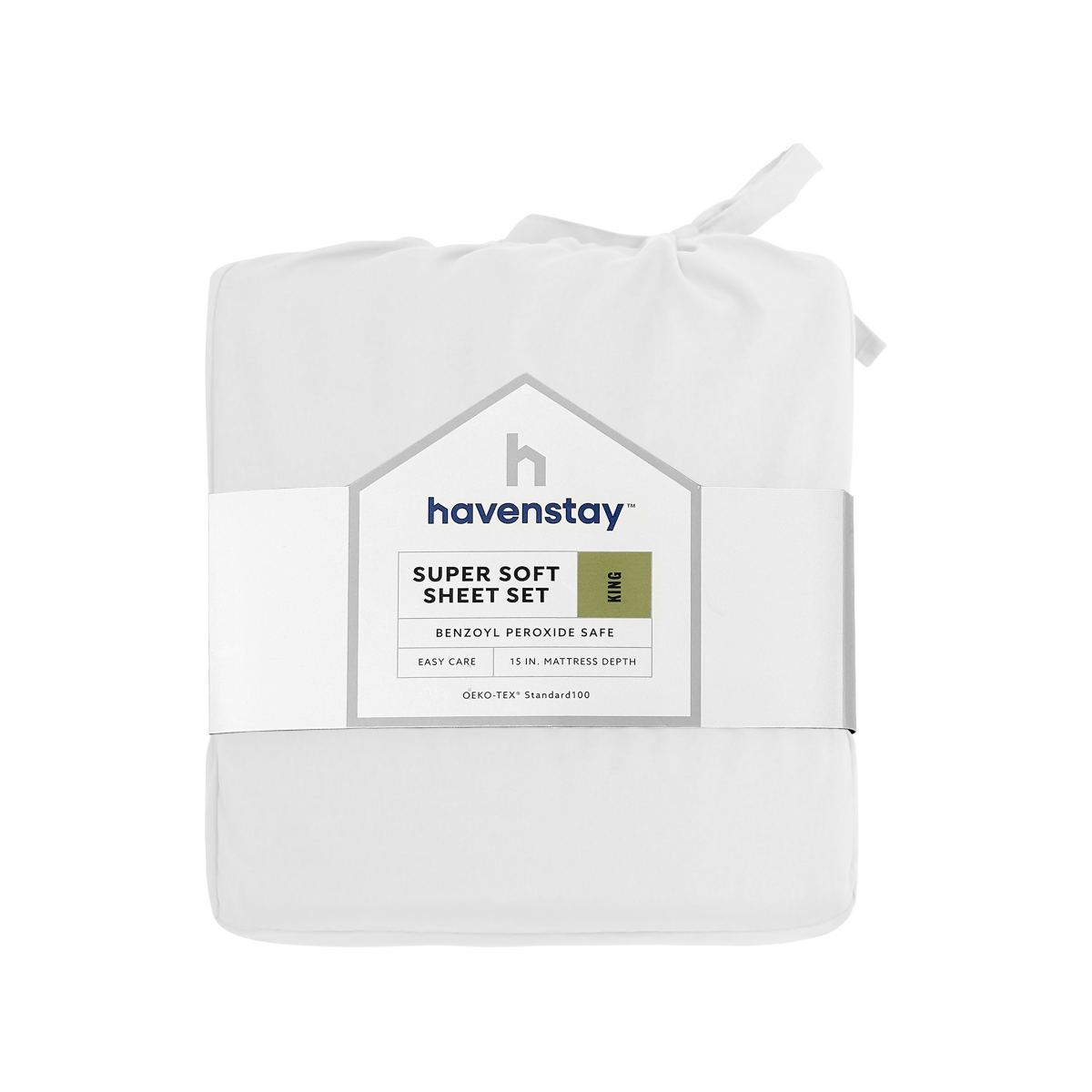 slide 1 of 13, Havenstay Sheets, King, White, King Size