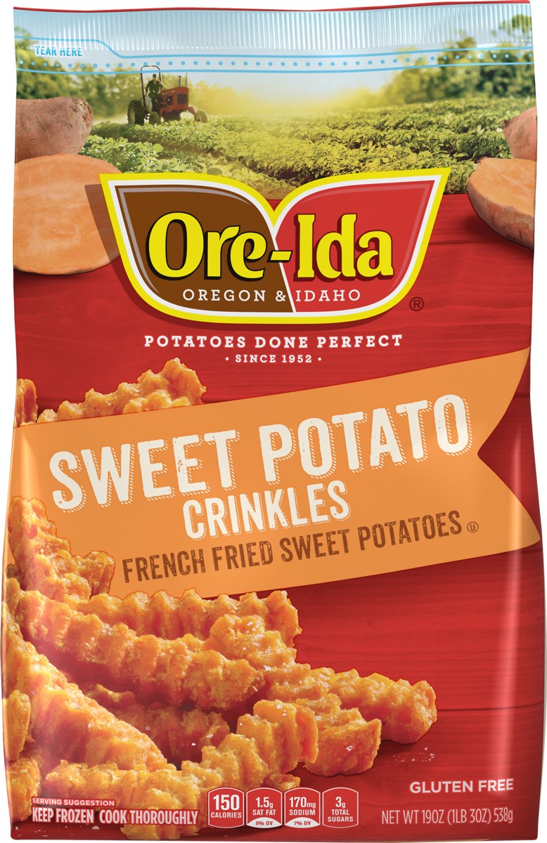 slide 4 of 8, Ore-Ida Sweet Potato Crinkles French Fries Fried Frozen Sweet Potatoes, 19 oz