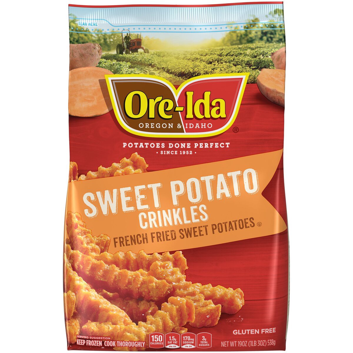 slide 1 of 8, Ore-Ida Sweet Potato Crinkles French Fries Fried Frozen Sweet Potatoes, 19 oz