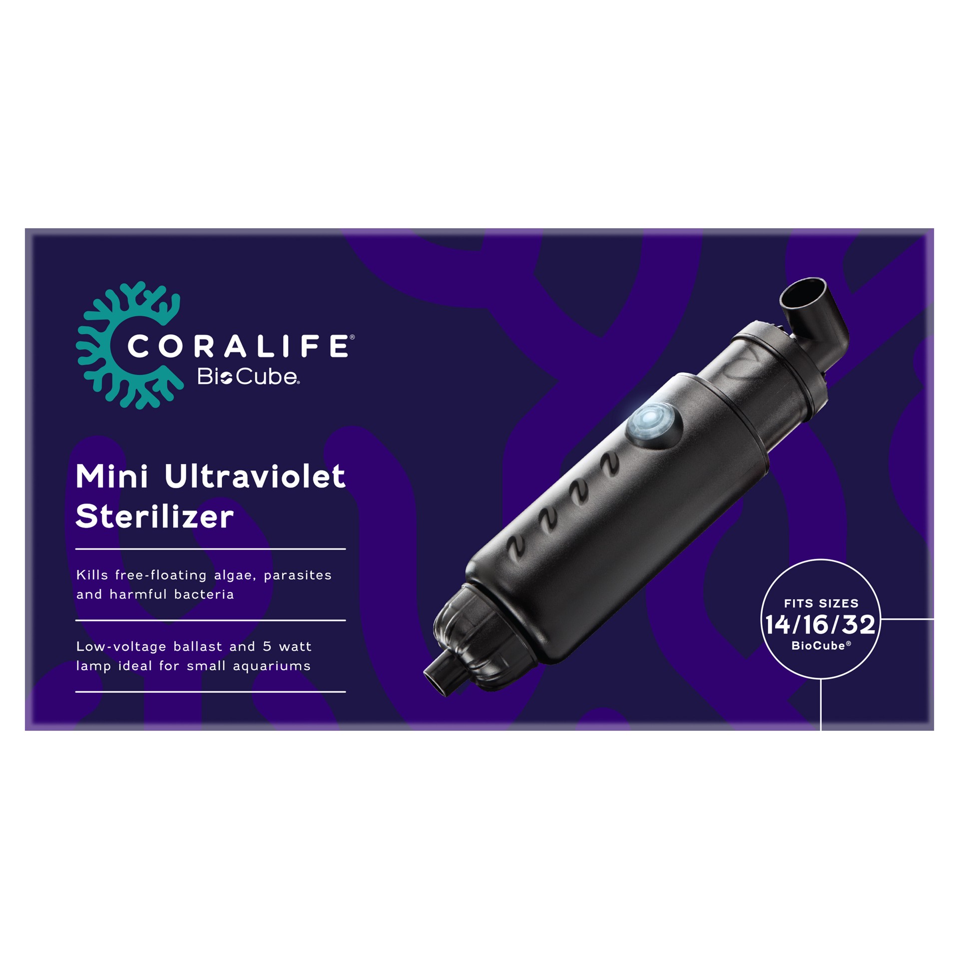 slide 8 of 10, Coralife Biocube Ultraviolet Sterilizer Mini, 5 Watt UV Lamp, 1 ct