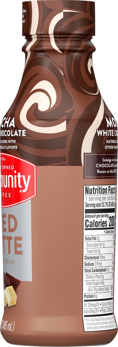 slide 6 of 9, Community Coffee Mocha White Chocolate Iced Latte, 13.7 fl oz