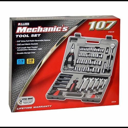 slide 1 of 1, Allied Mechanic's 107-Piece Ratchet And Socket Wrench Tool Set, 1 ct