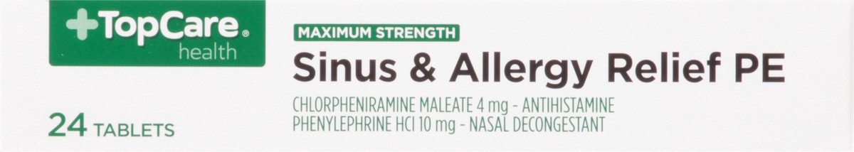 slide 9 of 9, TopCare TOP CARE Topcare Sinus & Allergy Pe, Maximum Strenght, 24 ct