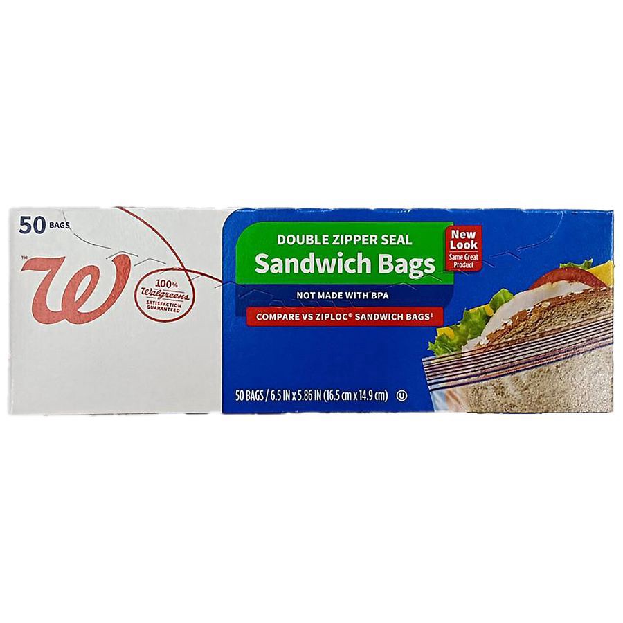 slide 2 of 2, Complete Home Sandwich Bags, 50 ct