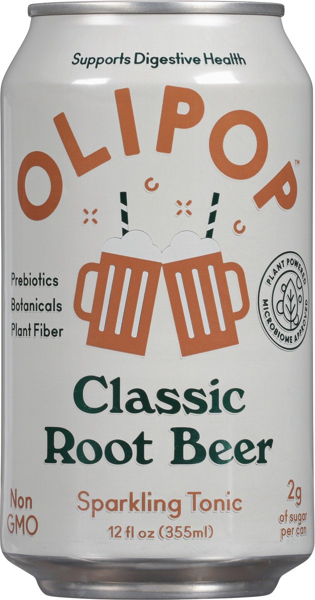 slide 2 of 13, Olipop Sparkling Tonic, Classic Root Beer, 12 fl oz