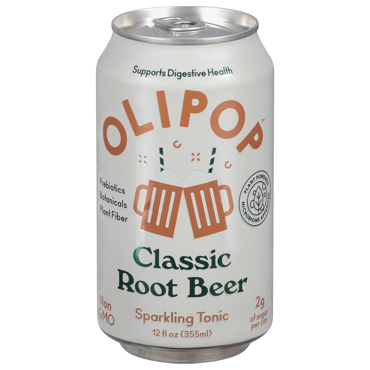 slide 1 of 13, Olipop Sparkling Tonic, Classic Root Beer, 12 fl oz