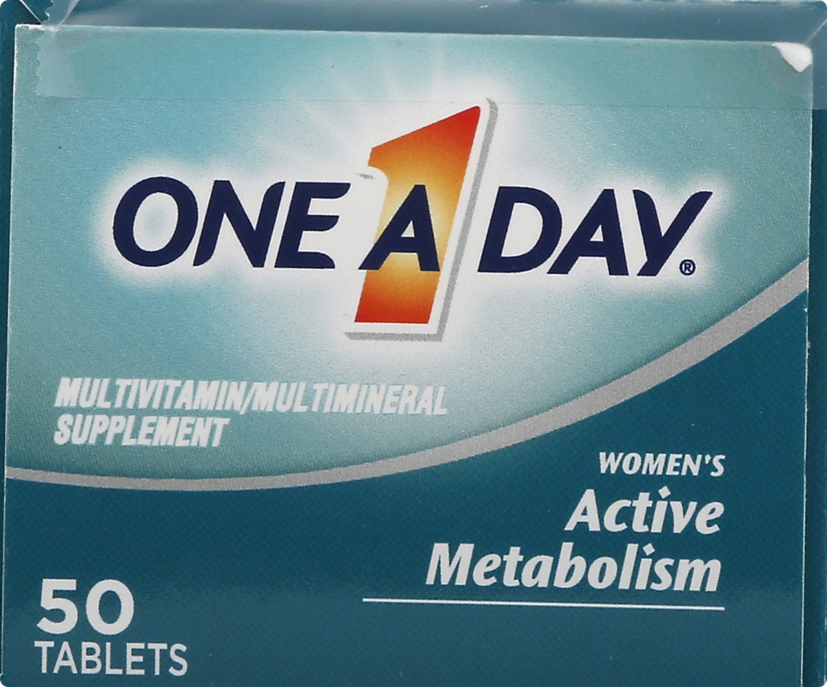 slide 4 of 6, One A Day Women's Active Metabolism Multivitamin, 50 ct