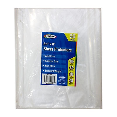 slide 1 of 1, Unison Sheet Protectors, 50 ct