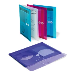 Office Depot Brand Poly String Envelopes, Letter Size, Assorted Colors, Pack Of 5