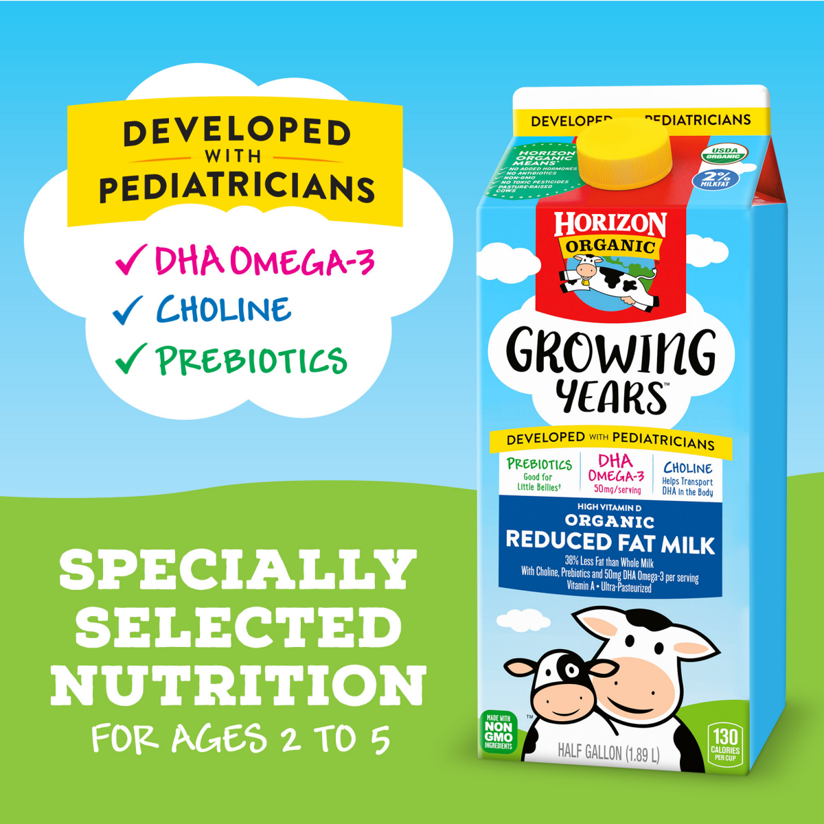 slide 21 of 29, Horizon Organic Growing Years 2% Milk with DHA Omega-3, 59 fl oz. Carton, 59 fl oz