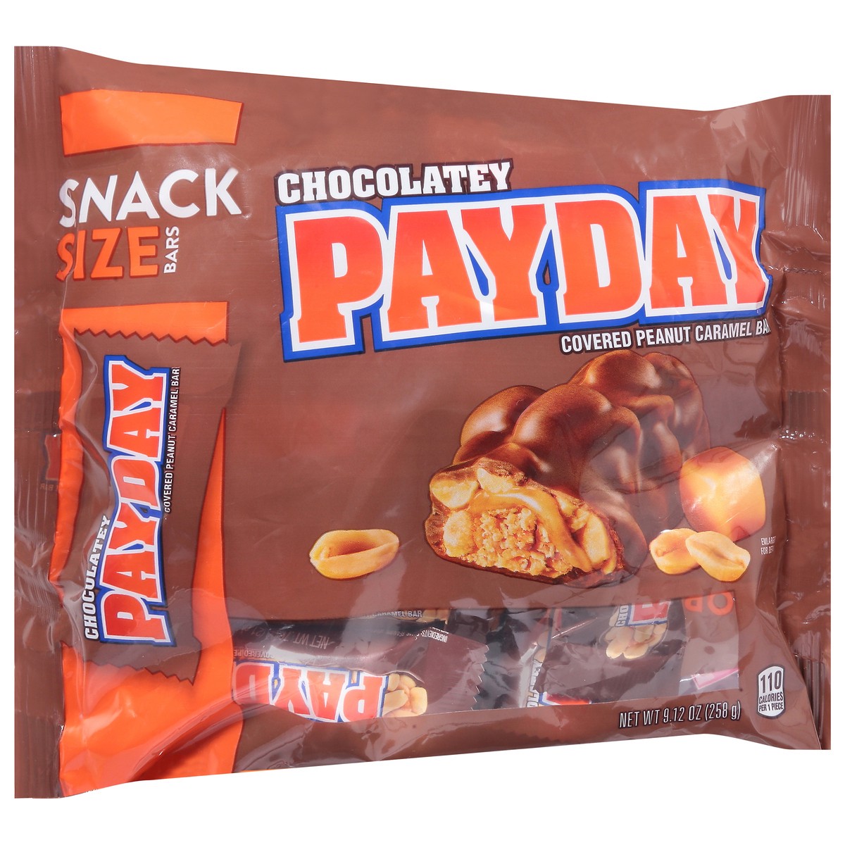 slide 9 of 9, Payday Chocolatey Peanut Caramel Snack Size, Candy Bag, 9.12 oz, 9.12 oz