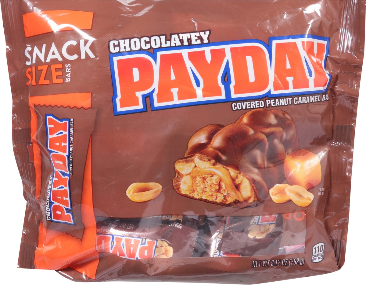 slide 2 of 9, Payday Chocolatey Peanut Caramel Snack Size, Candy Bag, 9.12 oz, 9.12 oz