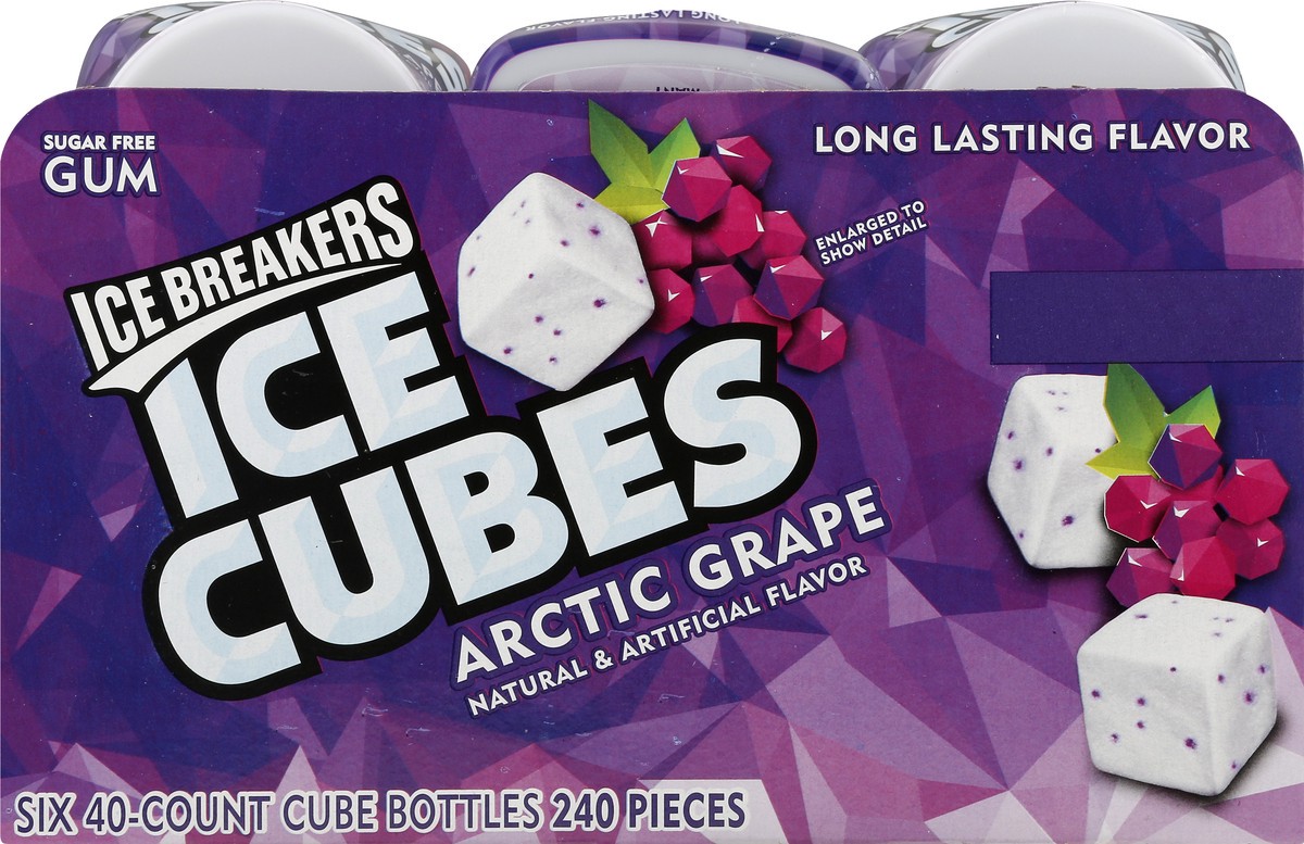 slide 7 of 10, Ice Breakers Gum, Sugar free, Arctic Grape, Ice Cubes, 6 ct