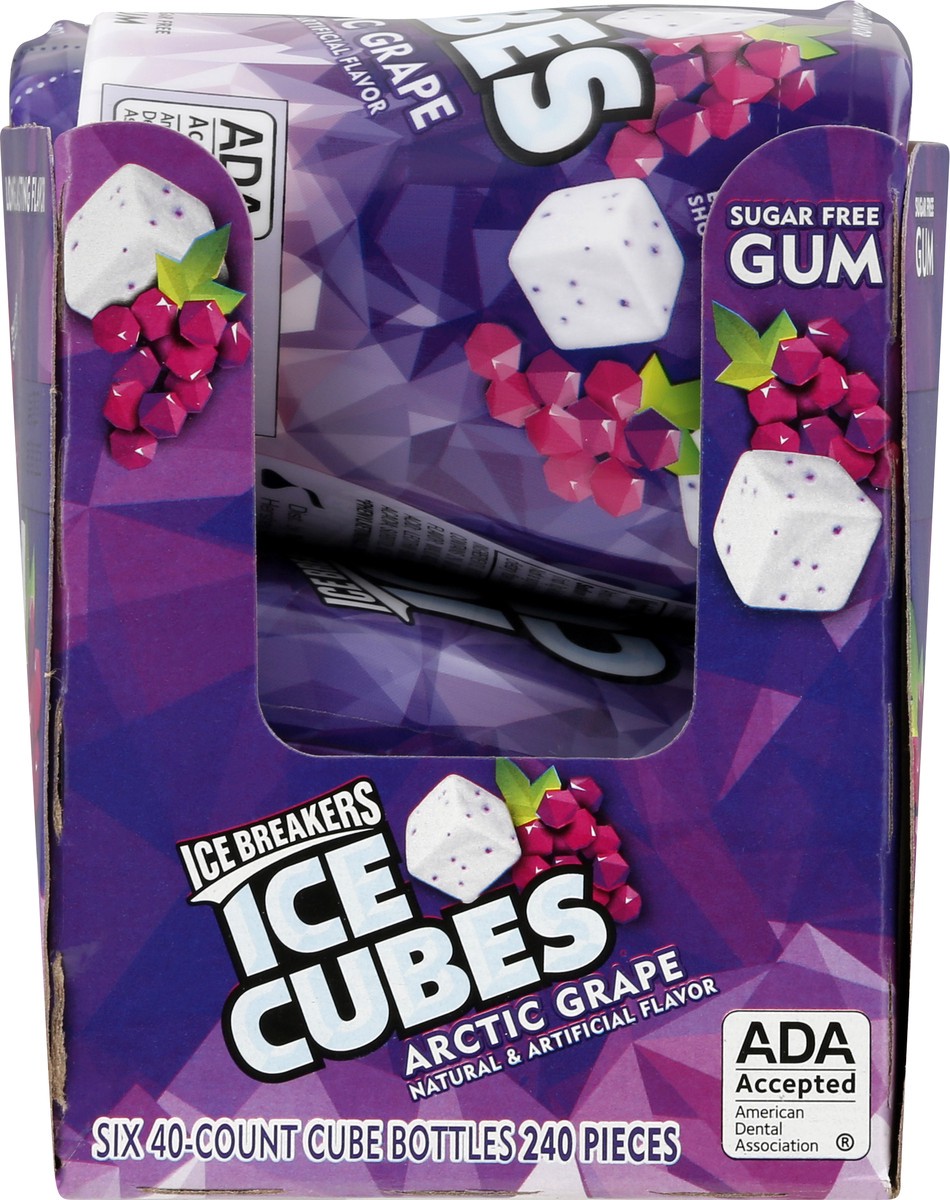 slide 9 of 10, Ice Breakers Gum, Sugar free, Arctic Grape, Ice Cubes, 6 ct