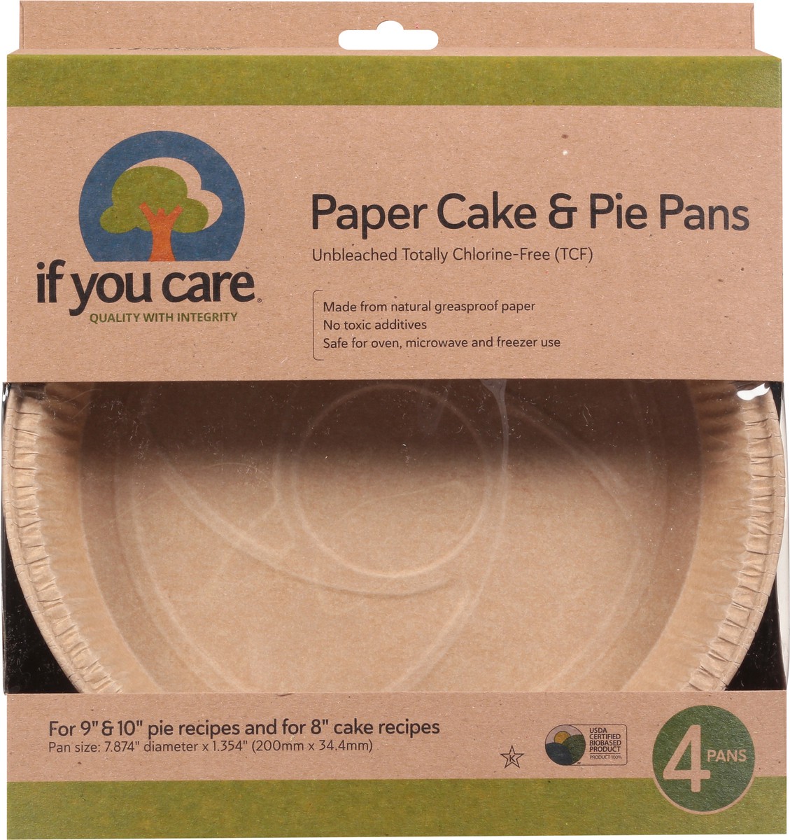slide 6 of 9, If You Care Paper Cake & Pie Pans, 4 ct