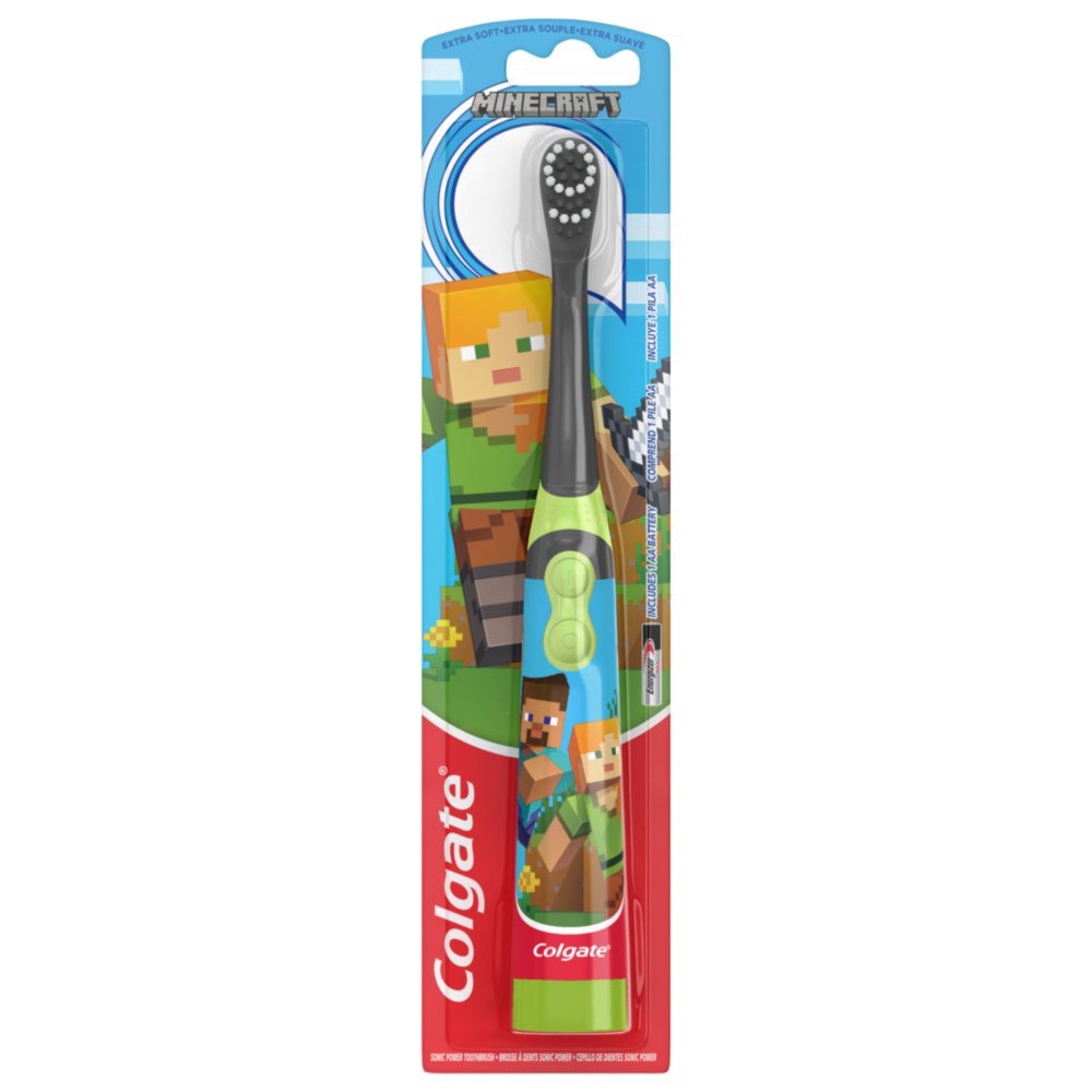 slide 1 of 6, Colgate Kids Battery Powered Minecraft Toothbrush, 1 ct