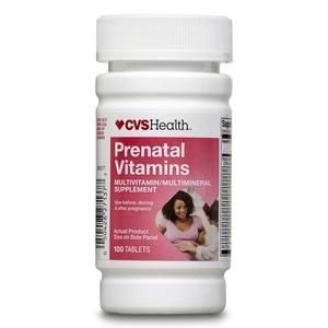 slide 1 of 1, CVS Health Prenatal Vitamin With Minerals Tablets, 100 ct