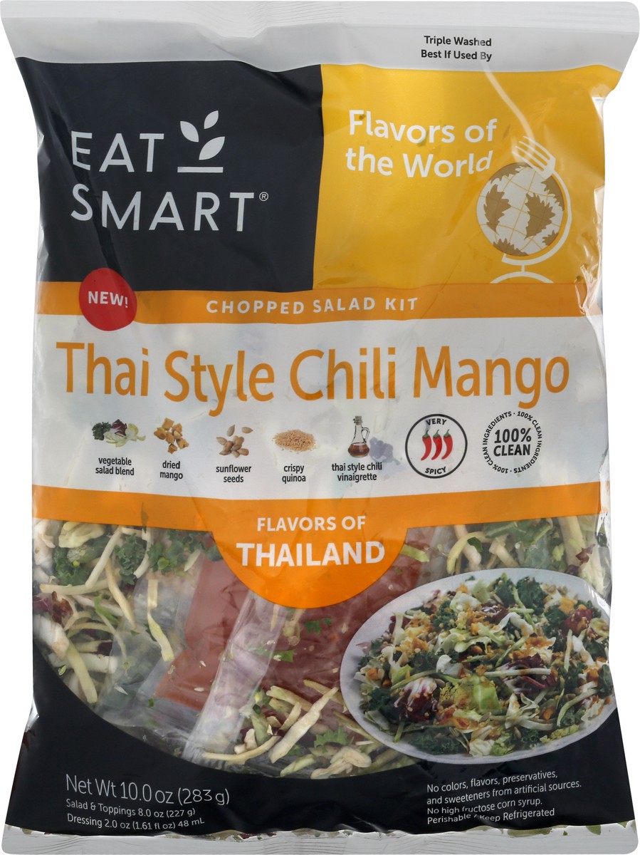 slide 2 of 13, Eat Smart Thai Style Chili Mango Chopped Salad Kit 10 oz, 10 oz