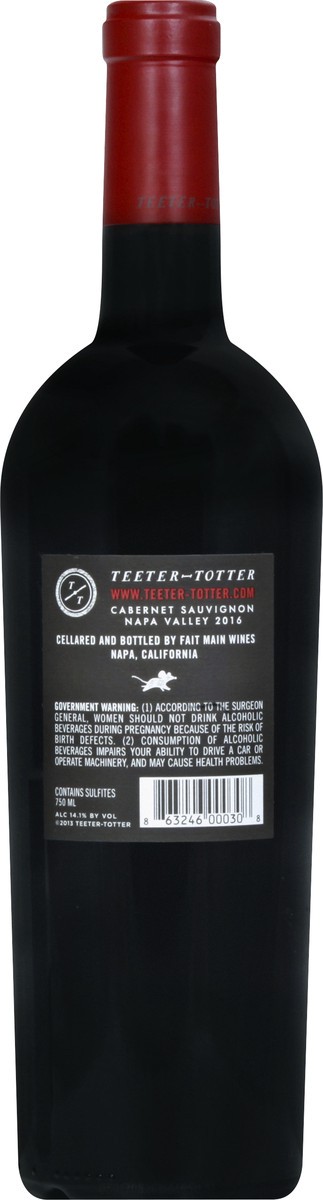 slide 2 of 9, Teeter Totter Cabernet Sauvignon 750 ml, 750 ml