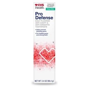 slide 1 of 1, CVS Health Pro Defense Toothpaste Mint, 3.4 oz